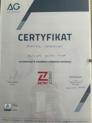 Certyfikat Zenit